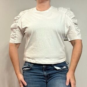 NWOT Zara puff sleeve tee shirt Large